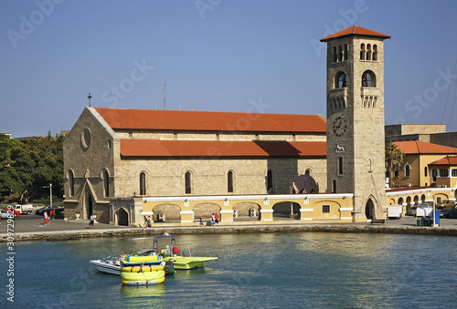 Church of Annunciation in Rhodes city. Rhodes island. Greece