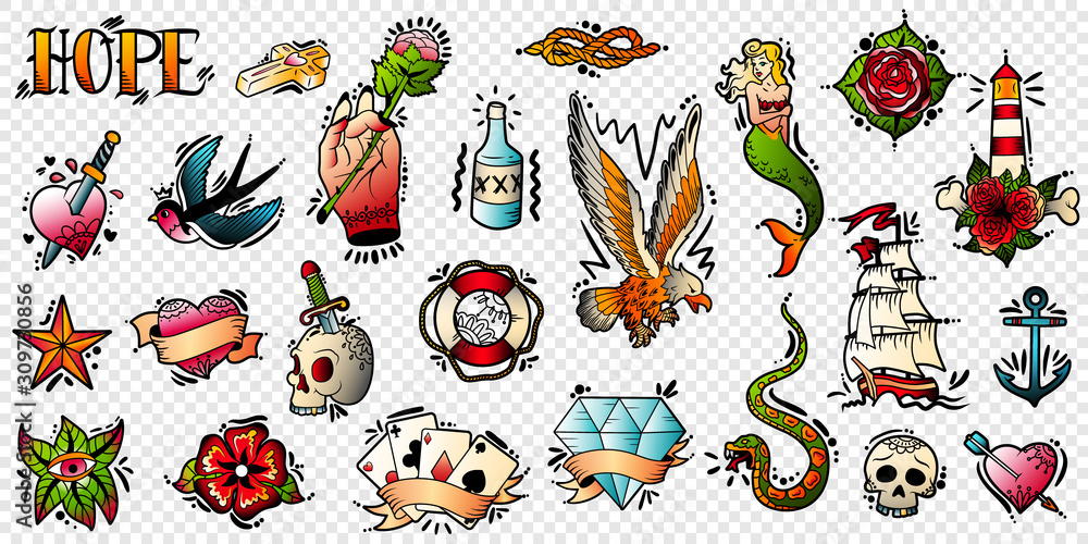 Tattoo Transparent Set