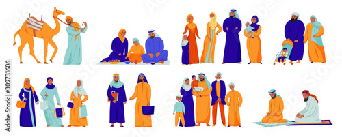 Isolated Arabs Icon Set