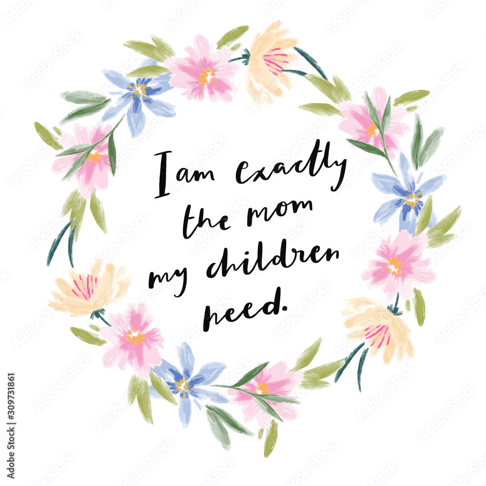 breastfeeding quotes for all mother with floral wreath