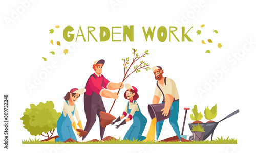 Gardener Work Concept