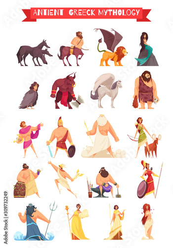 Greek Gods Mythical Creatures Set