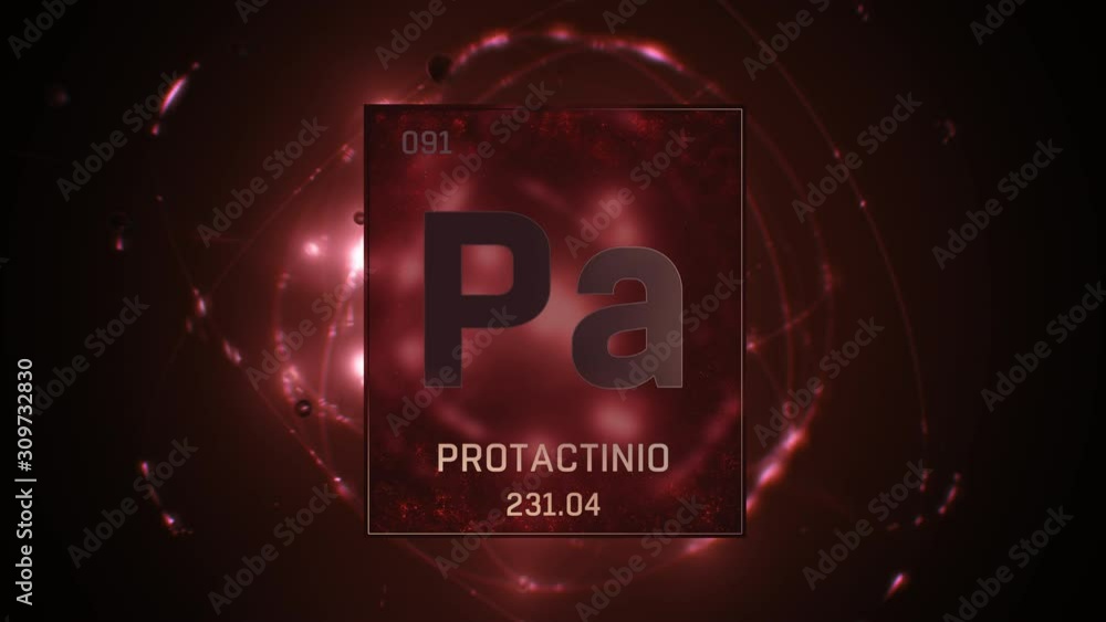 Vidéo Stock Protactinium as Element 91 of the Periodic Table ...