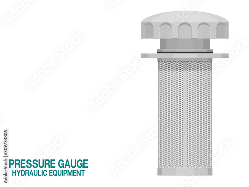 Isolated Air breather on white background.This hydraulic equipment is used for closing the hydraulic oil filling hole