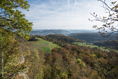 Schauenburgflue, beautiful view point in switzerland, near Frenkendort canton Basel-Landschaft. photo