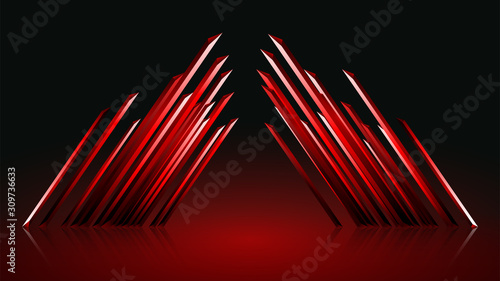 Red geometric stage background