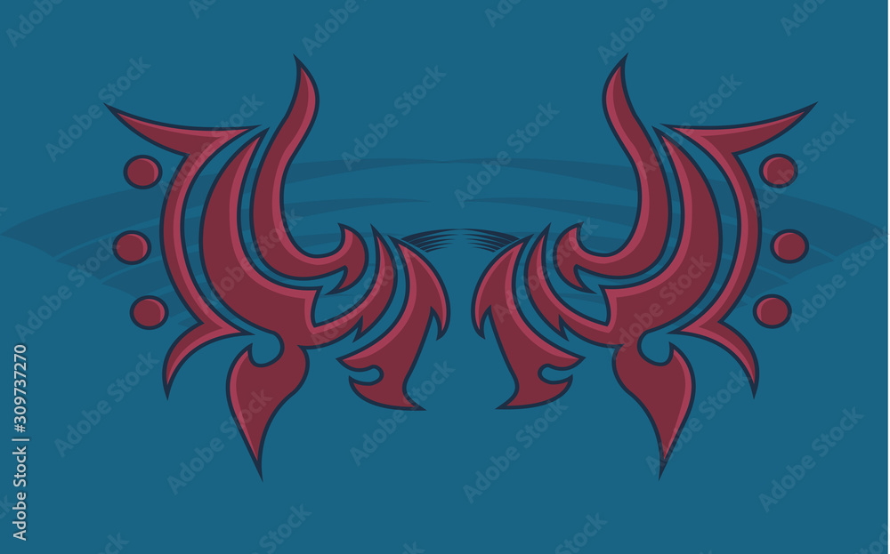 TRIBAL COLOUR ILLUSTRATION DESIGN VECTOR TRIBAL COLOUR ILLUSTRATION DESIGN VECTOR