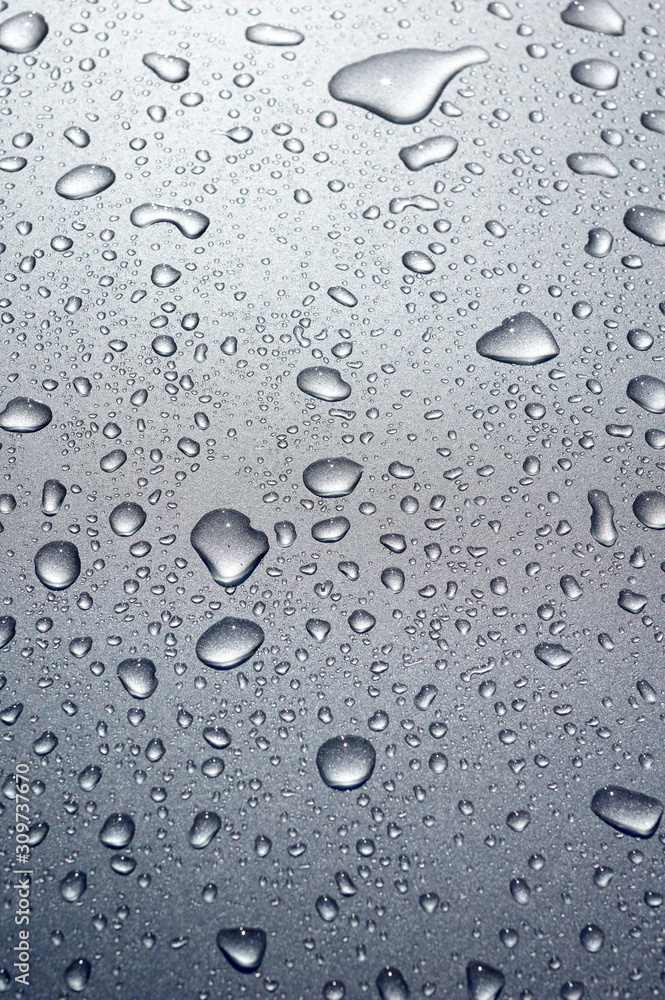 Background of droplet of on metallic surface