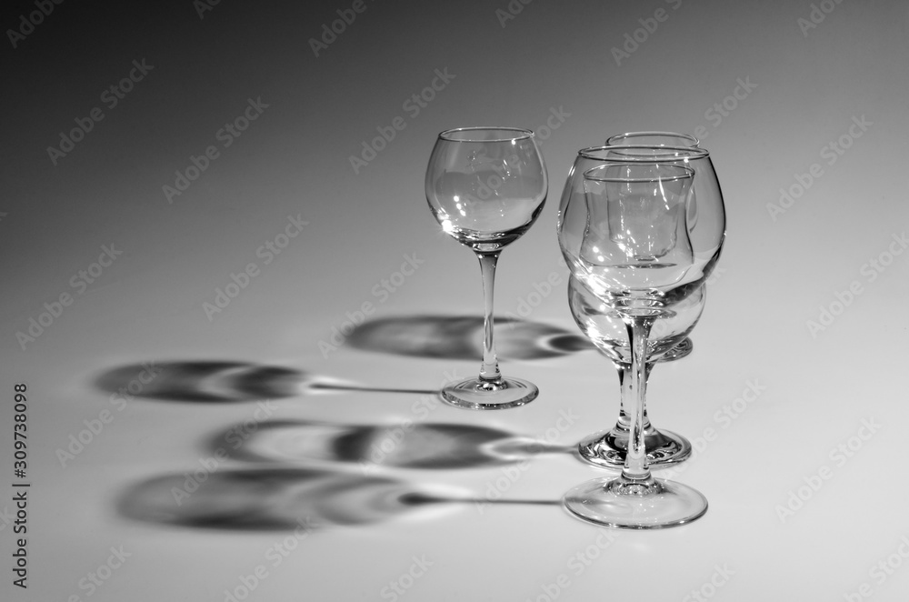 Black and white cocktail glasses Black and white cocktail glasses