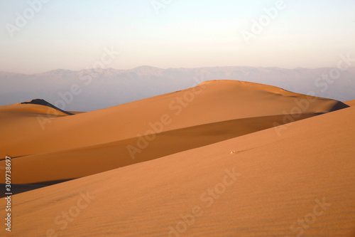 Sand Dunes of Ica Desert  Close to Huacachina Oasis. Ica  Peru.