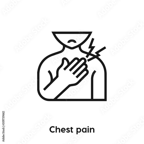 chest pain icon vector. Heartbrake icon vector symbol illustration. Modern simple vector icon for your design. Heart attack icon vector	