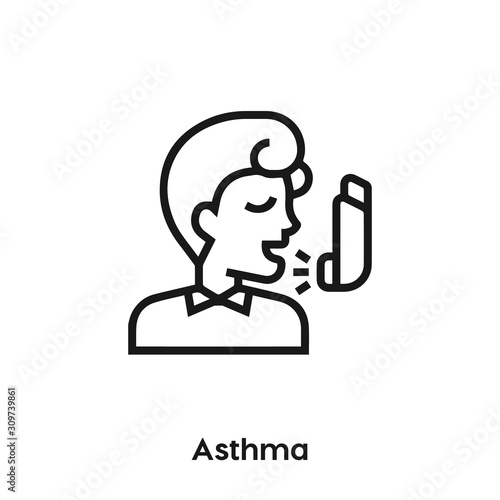 asthma icon vector sign symbol
