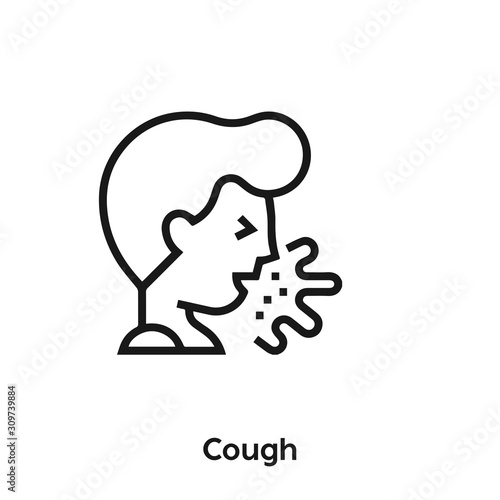 cough icon vector. sneeze icon vector symbol illustration. Modern simple vector icon for your design. influenza icon vector.	