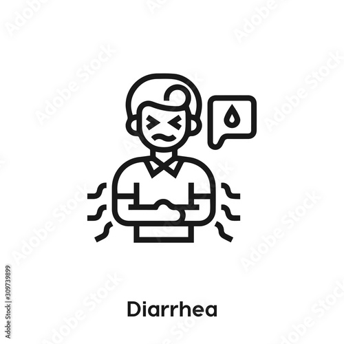 diarrhea icon vector. diarrhea icon vector symbol illustration. Modern simple vector icon for your design. diarrhea icon vector	