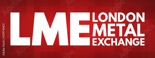 LME - London Metal Exchange acronym, business concept background