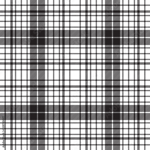 Check diagonal texture plaid black white seamless pattern