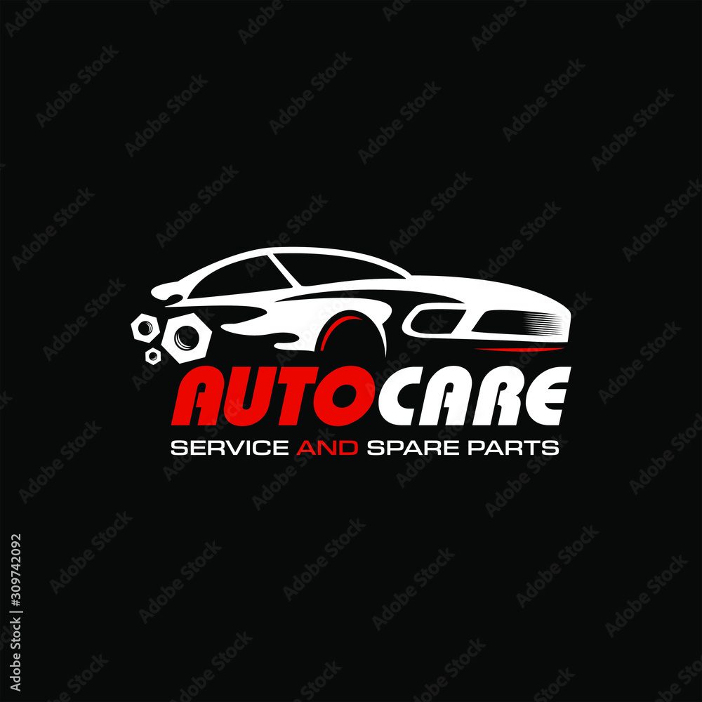 Automotive Logo Design Car Silhouette Vector, Auto Care Garage Graphic ...