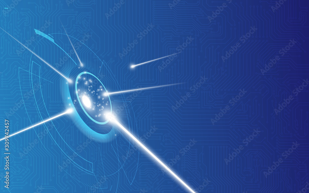 Obraz premium blue tech sci fi innovation concept background