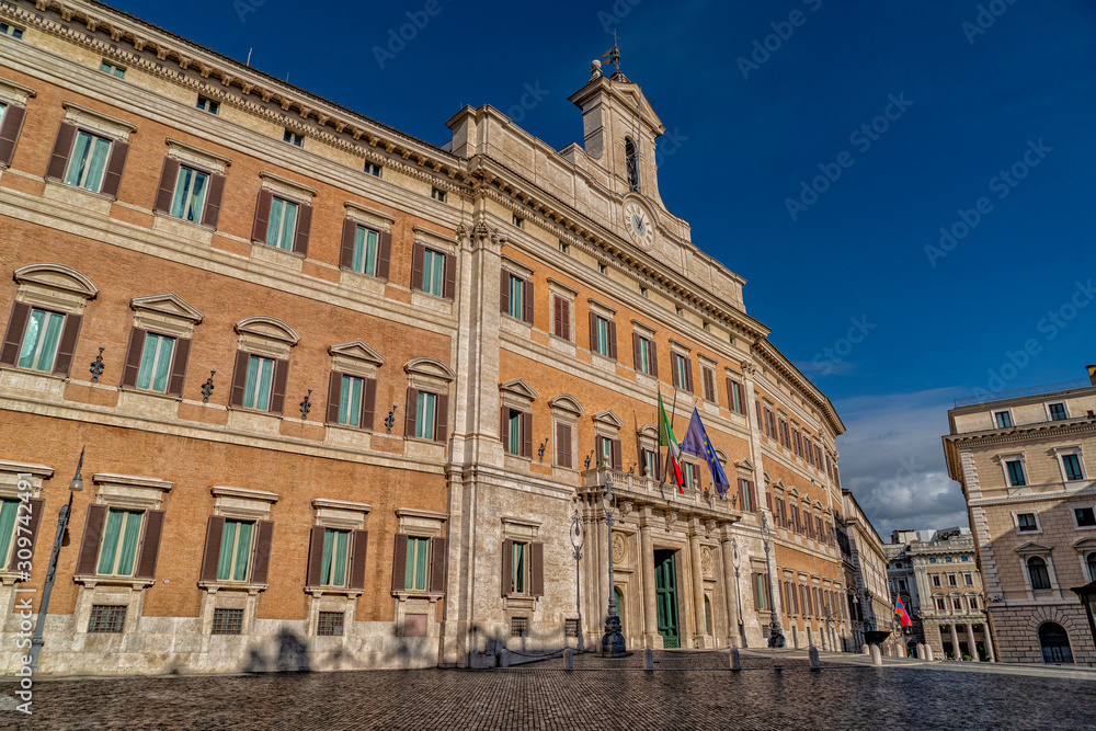 Parliament building Montecitorio palace in Rome Stock Photo | Adobe Stock