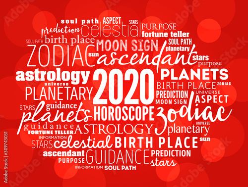 Your 2020 HOROSCOPE word cloud collage , concept background