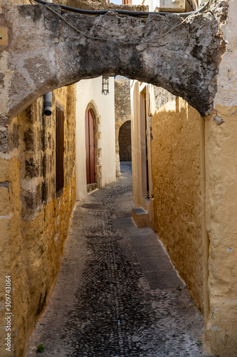 Narrow alley / lane in the old town of Rhodes city © Reiner