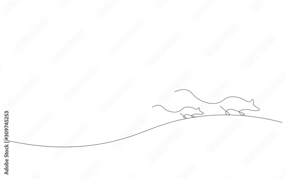 Animal background with mouse family vector illustration