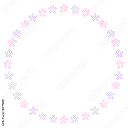 桜-ピンクxパープルの輪