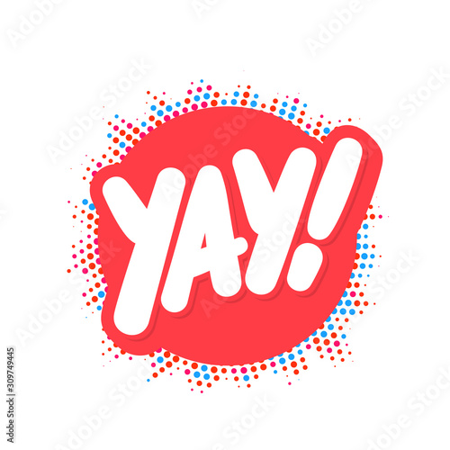 Yay. Vector lettering banner.