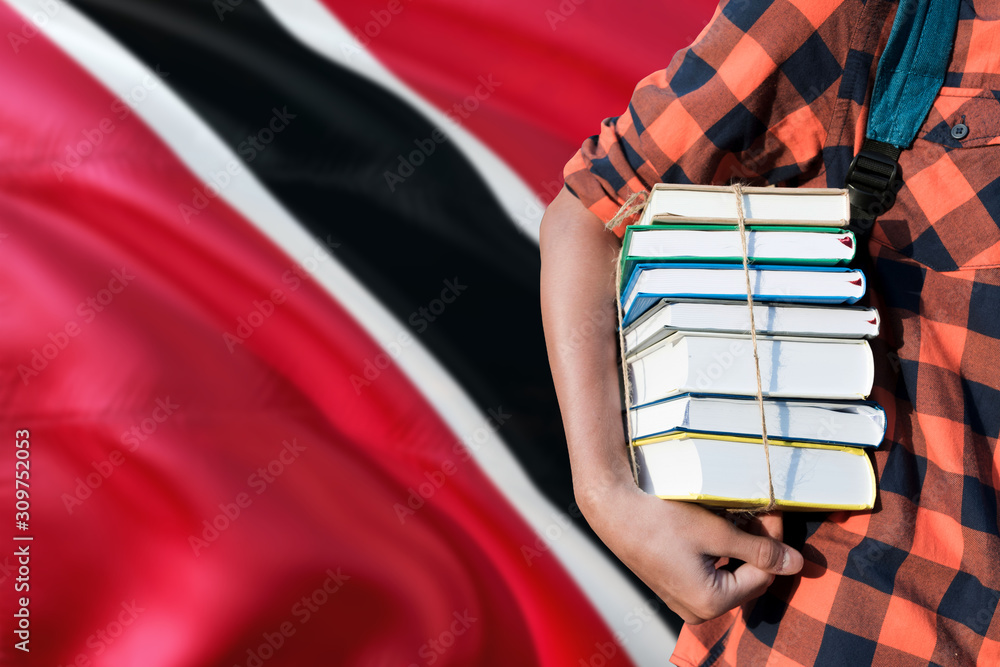 Trinidad And Tobago national education concept. Close up of teenage