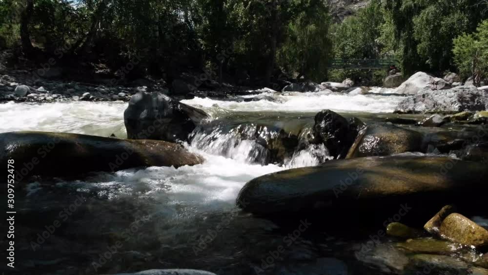 Mountain stream in the Altay Republic. Mountain stream in the Altay Republic.