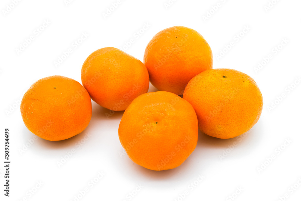 Ripe tangerine manderin isolated on white background Ripe tangerine manderin isolated on white background