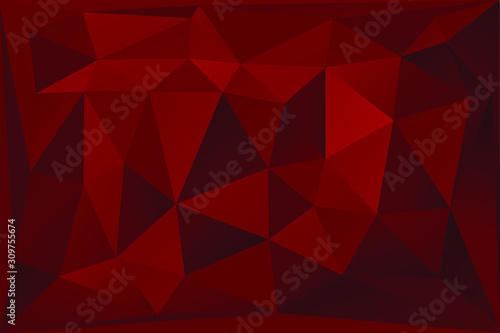Dark red triangle polygonal background.