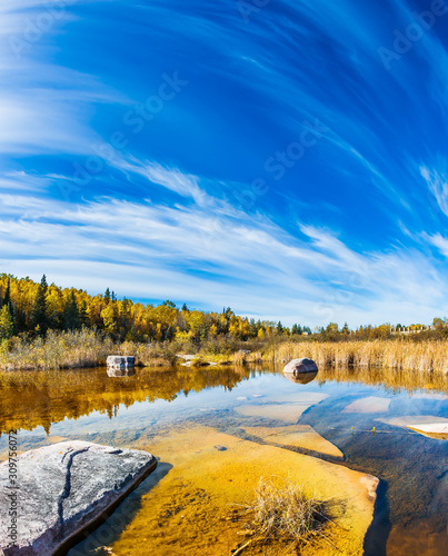 Indian summer in Winnipeg River photo