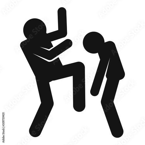 Violence icon. Simple illustration of violence vector icon for web design isolated on white background