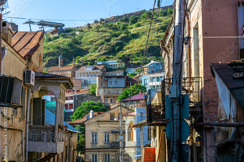 View of traditional narrow streets of Old Tbilisi