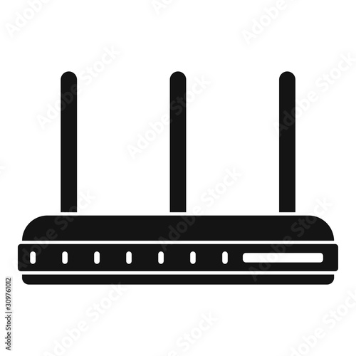 Three antenna router icon. Simple illustration of three antenna router vector icon for web design isolated on white background