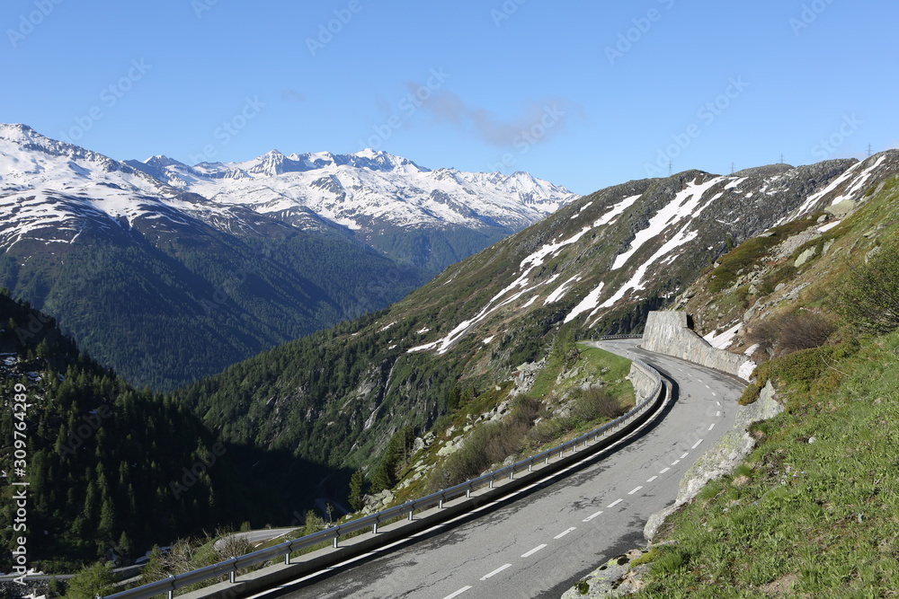 Mountain road swiss Furkapass