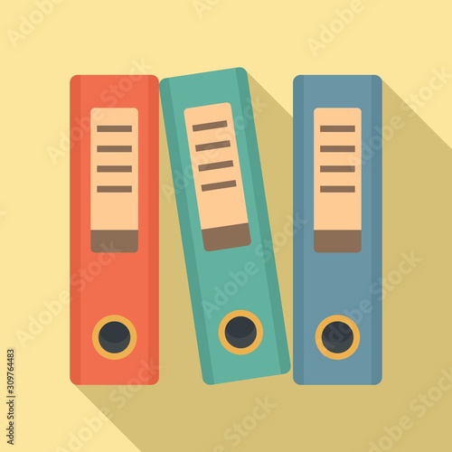 Office folders icon. Flat illustration of office folders vector icon for web design