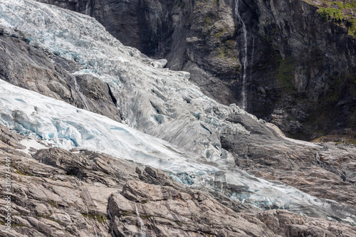 Detail vom Boyabreen Gletscher im Jostedalsbreen Nationalpark, Norwegen
