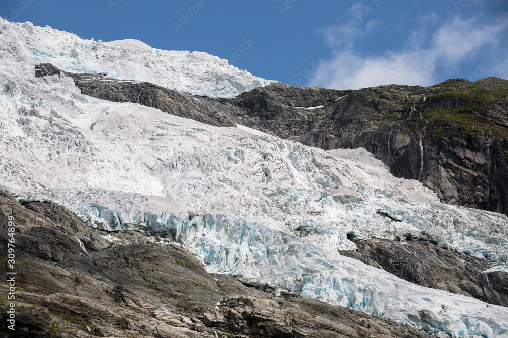 Detail vom Boyabreen Gletscher im Jostedalsbreen Nationalpark, Norwegen