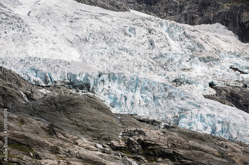 Detail vom Boyabreen Gletscher im Jostedalsbreen Nationalpark, Norwegen photo