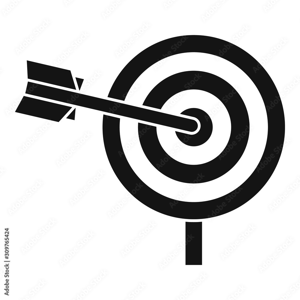 Company business target icon. Simple illustration of company business target vector icon for web design isolated on white background Company business target icon. Simple illustration of company business target vector icon for web design isolated on white background