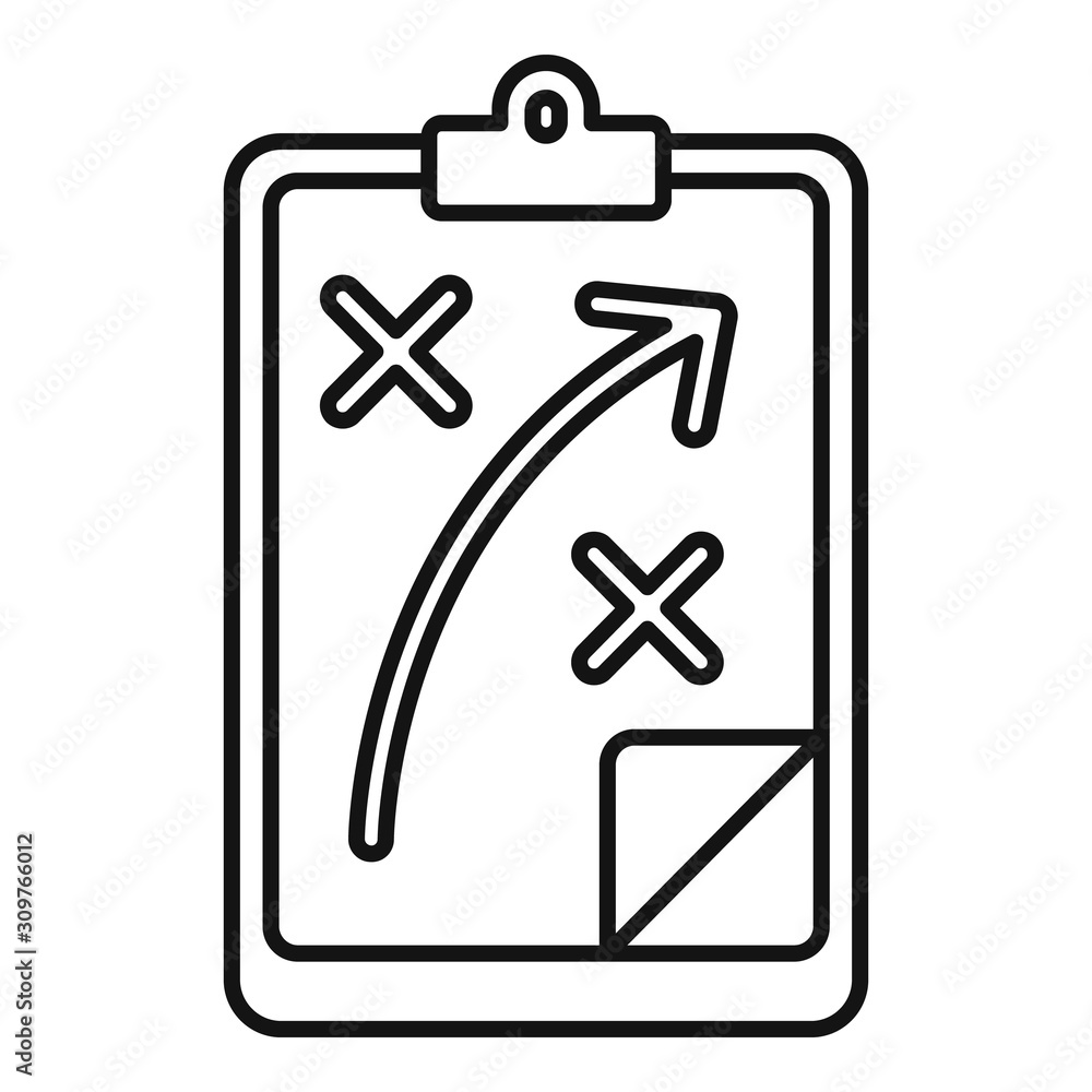 Manager plan action icon. Outline manager plan action vector icon for web design isolated on white background Manager plan action icon. Outline manager plan action vector icon for web design isolated on white background