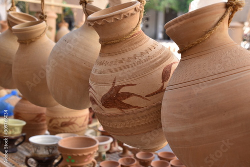 Hanging Jugs Close-up, Nizwa Souq, Oman