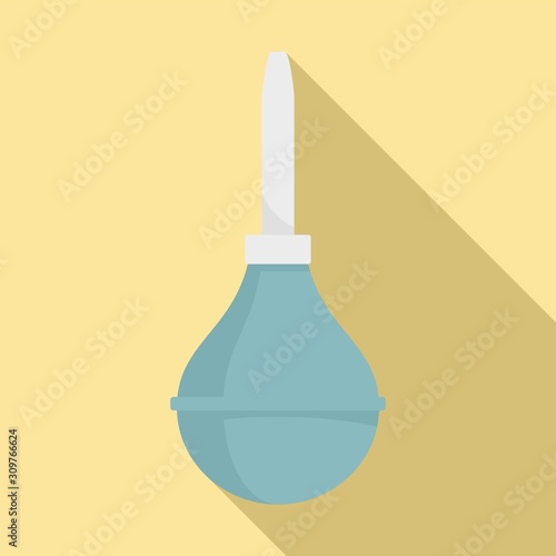 Medical rubber pump icon. Flat illustration of medical rubber pump vector icon for web design