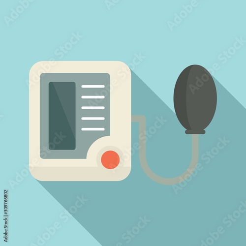 Pulse measurement device icon. Flat illustration of pulse measurement device vector icon for web design
