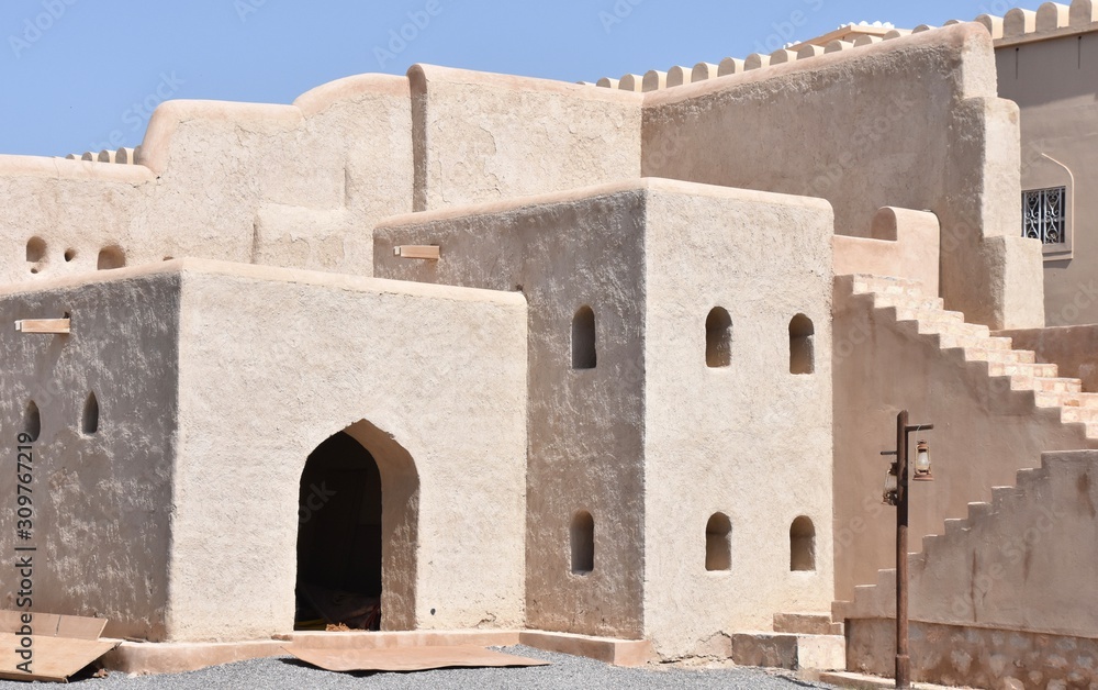Nizwa Castle Living Quarters and Outdoor Stairs, Oman