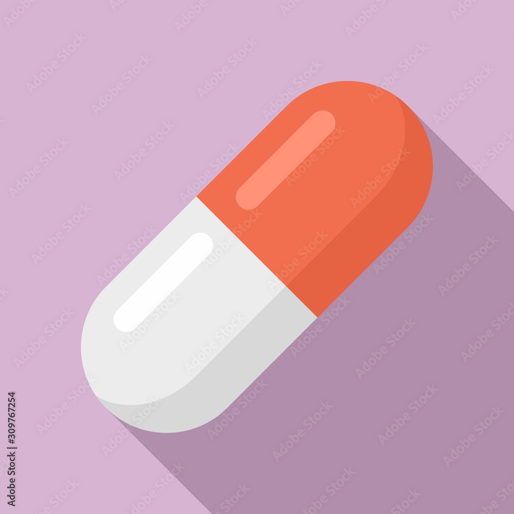Medical capsule icon. Flat illustration of medical capsule vector icon for web design Medical capsule icon. Flat illustration of medical capsule vector icon for web design