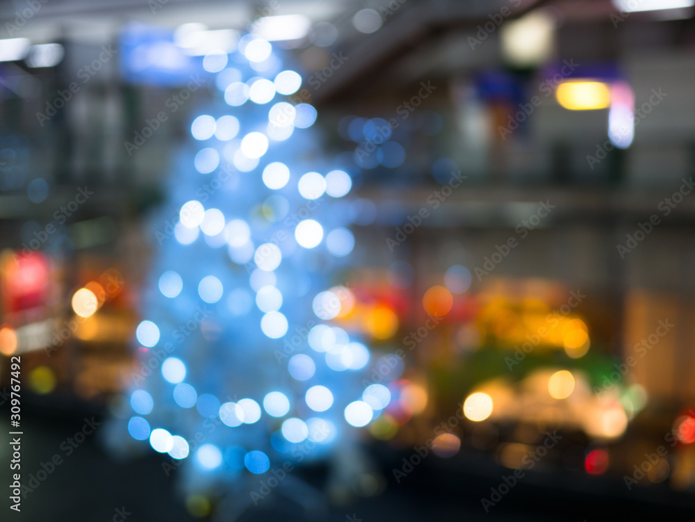 Blurred decorative Christmas tree Blurred decorative Christmas tree