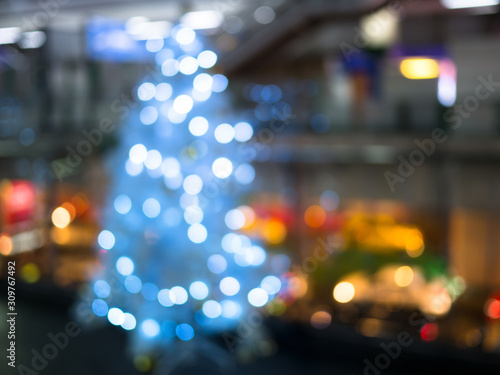 Blurred decorative Christmas tree
